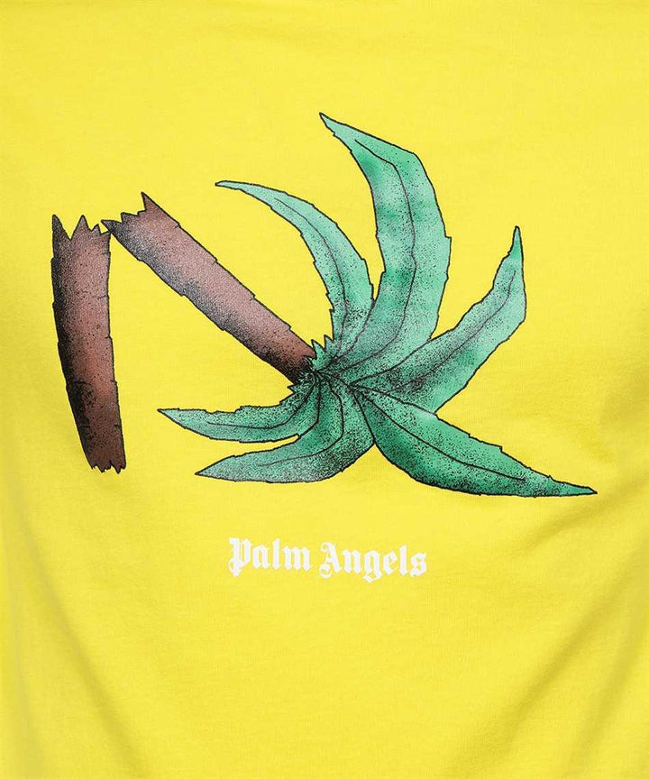Palm Angels Broken Palm T-Shirt Yellow - Urban Menswear