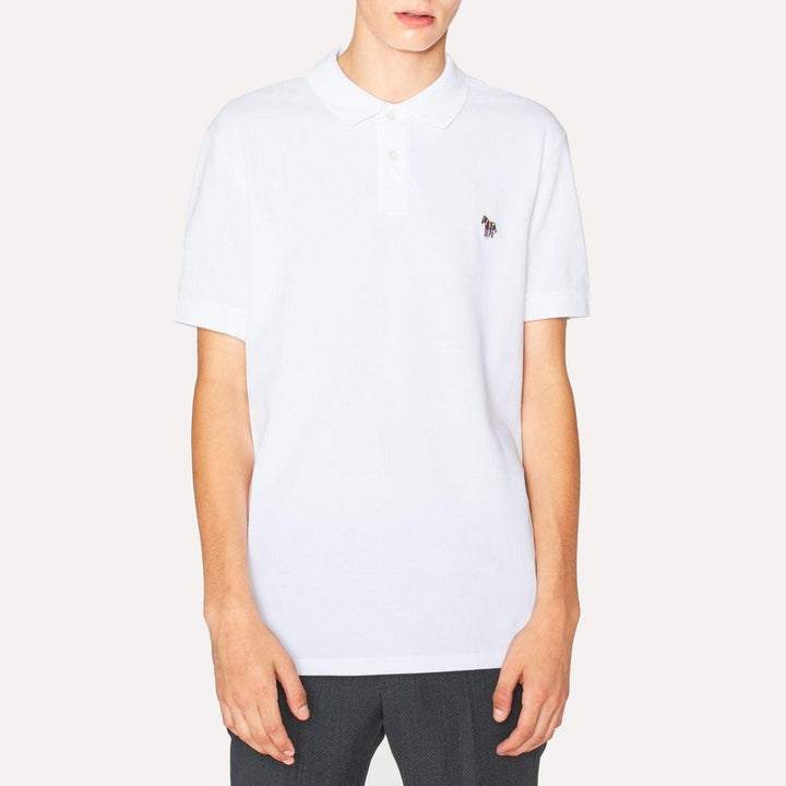 Paul Smith Zebra Logo Polo Shirt White - Urban Menswear