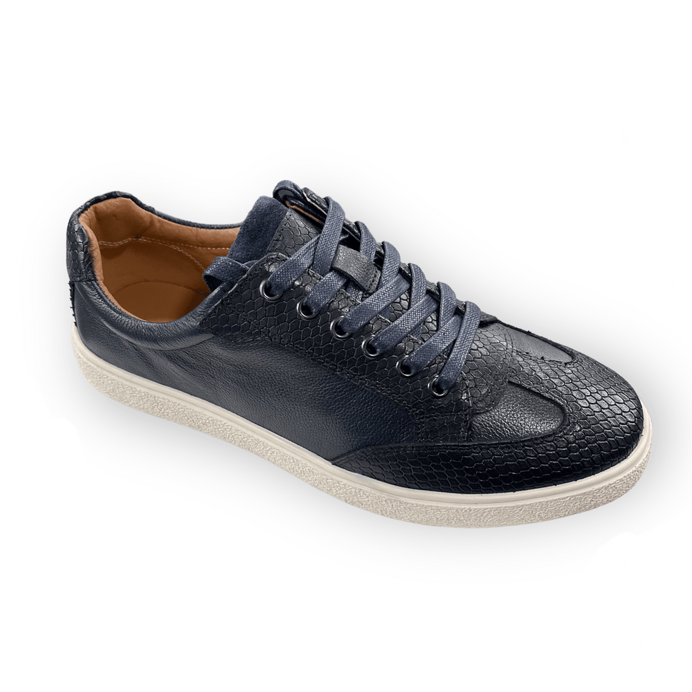 Sergio Duletti Clinton Smart Leather Trainers Navy - Urban Menswear