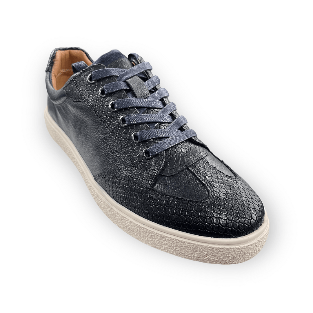 Sergio Duletti Clinton Smart Leather Trainers Navy - Urban Menswear