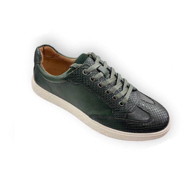 Sergio Duletti Clinton Smart Leather Trainers Green - Urban Menswear