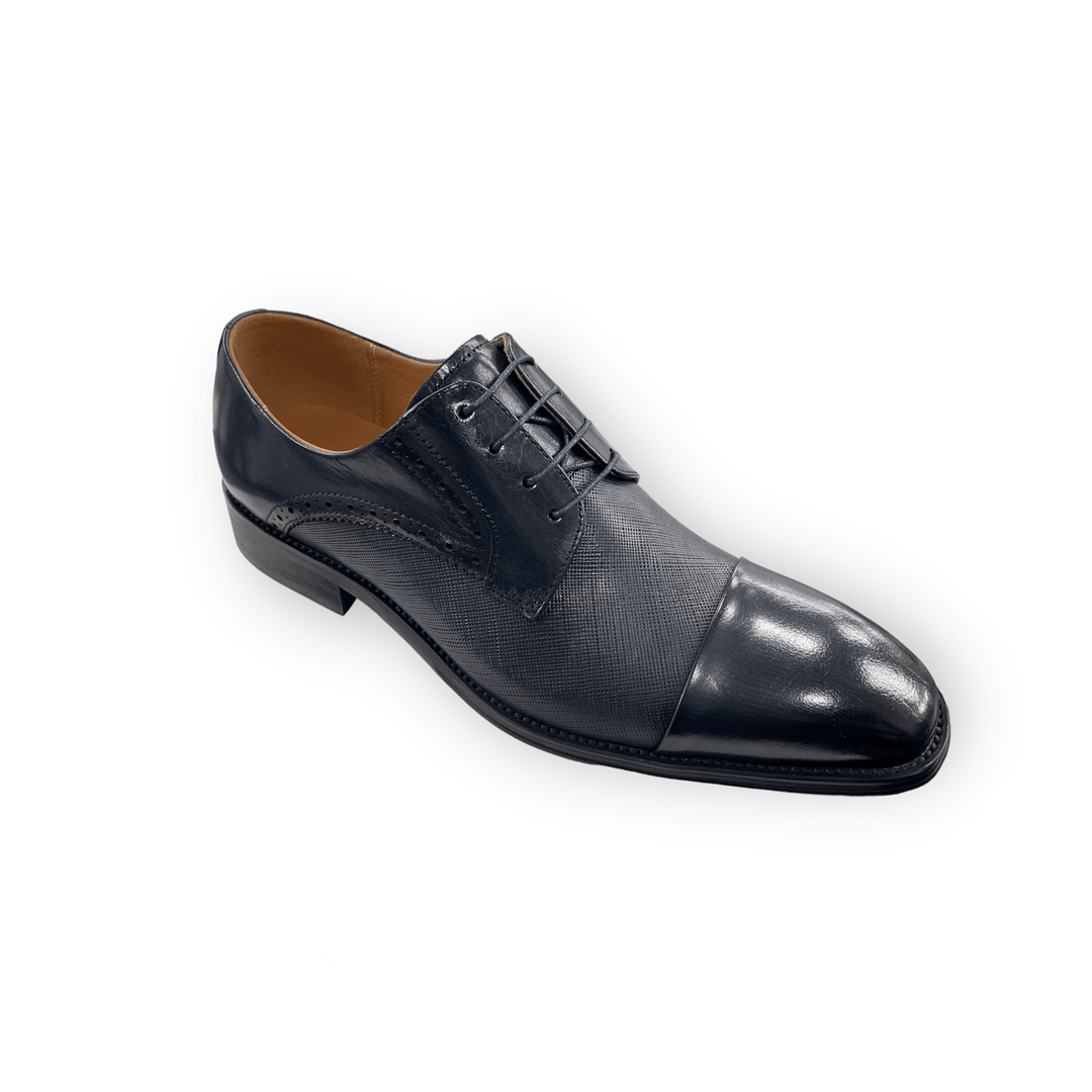 Sergio Duletti Erling Smart Leather Shoes Navy - Urban Menswear