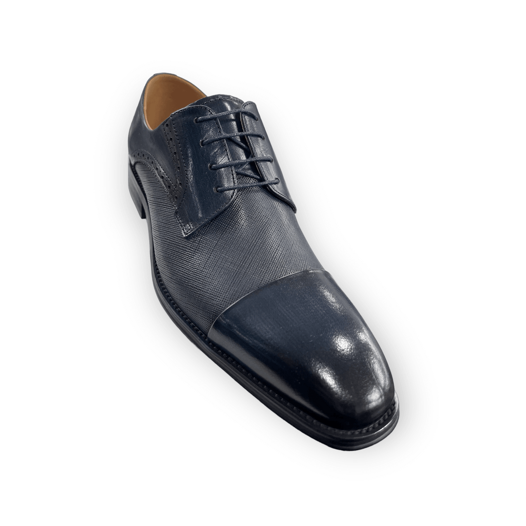 Sergio Duletti Erling Smart Leather Shoes Navy - Urban Menswear