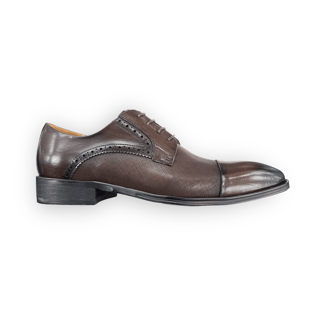 Sergio Duletti Erling Smart Leather Shoes Coffee - Urban Menswear