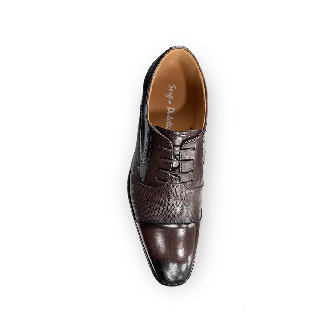 Sergio Duletti Erling Smart Leather Shoes Coffee - Urban Menswear