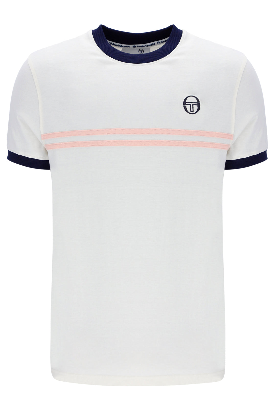 Sergio Tacchini Supermac T-Shirt Cream/Pink - Urban Menswear