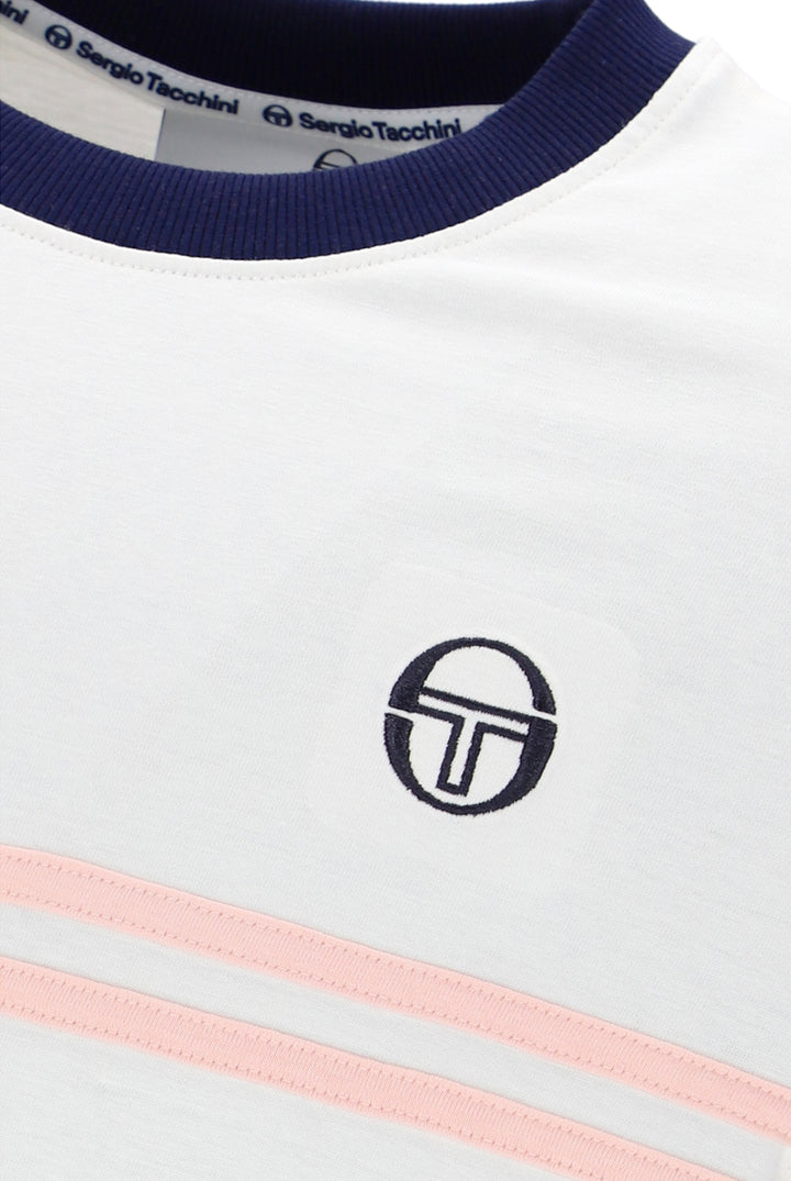 Sergio Tacchini Supermac T-Shirt Cream/Pink - Urban Menswear