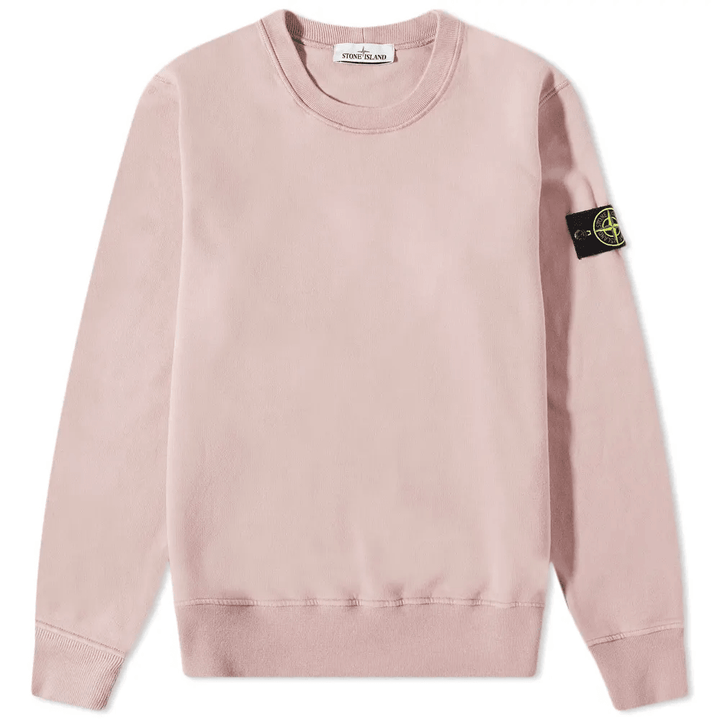 Stone Island Crewneck Sweatshirt Rose Pink - Urban Menswear