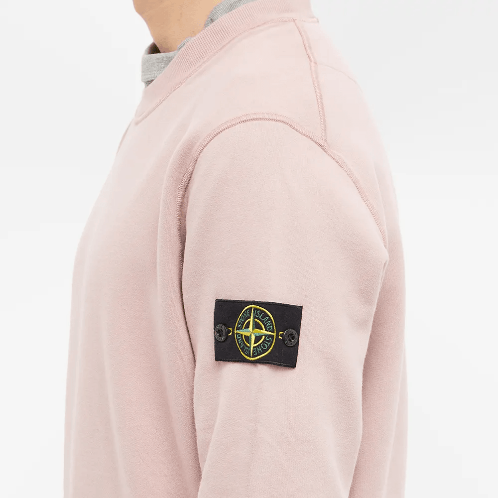 Stone Island Crewneck Sweatshirt Rose Pink - Urban Menswear