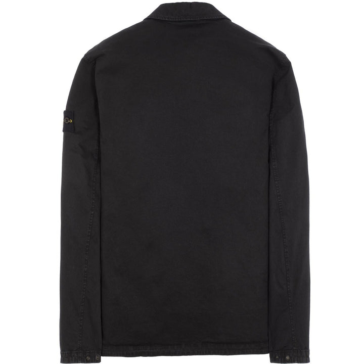 Stone Island Organic Cotton Overshirt Black - Urban Menswear