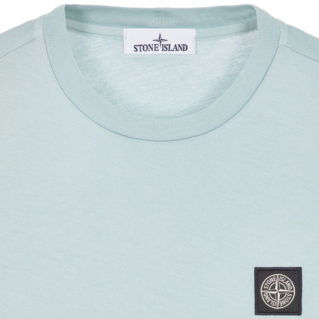 Stone Island Patch Logo T-Shirt Sky Blue - Urban Menswear