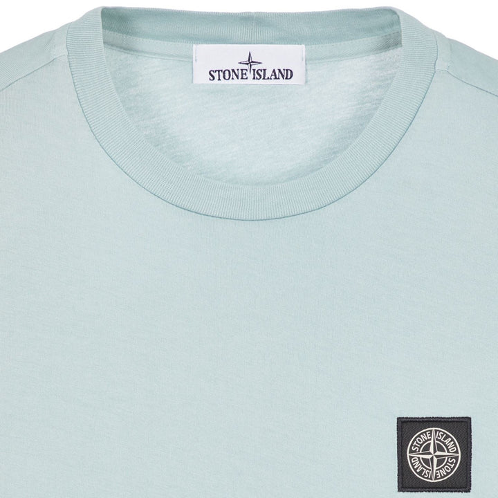Stone Island Patch Logo T-Shirt Sky Blue - Urban Menswear