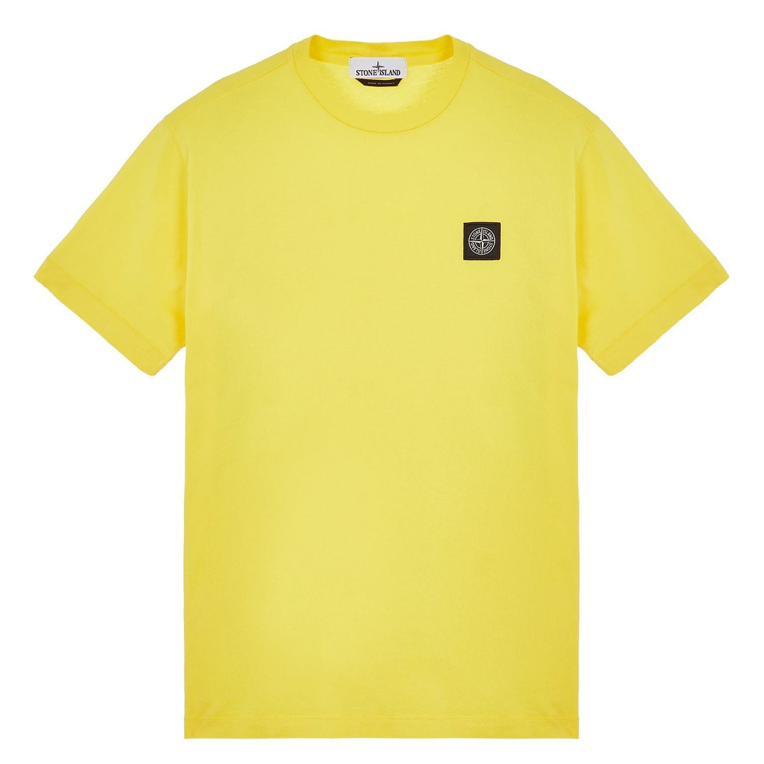 Stone Island Patch Logo T-Shirt Yellow - Urban Menswear