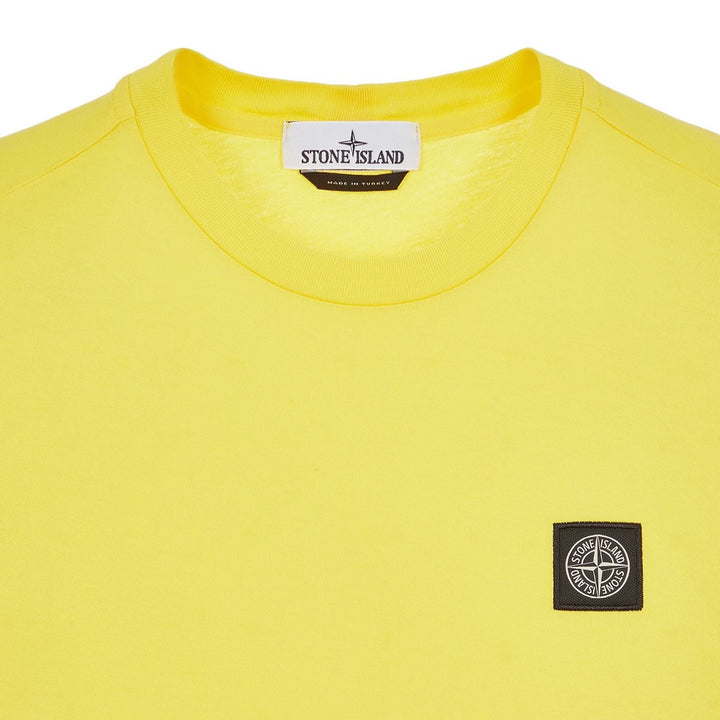 Stone Island Patch Logo T-Shirt Yellow - Urban Menswear