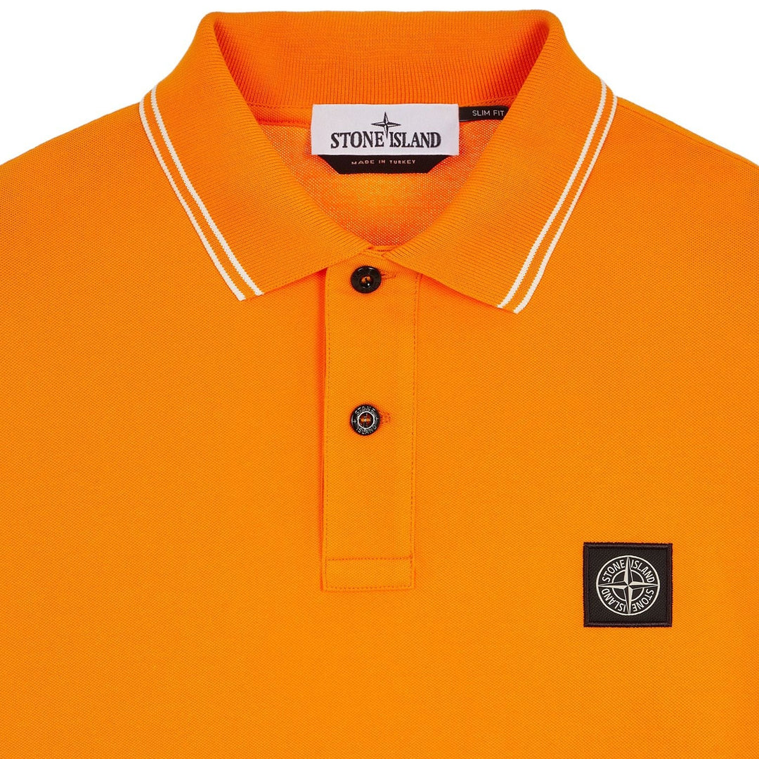 Stone Island Short Sleeve Polo Orange - Urban Menswear