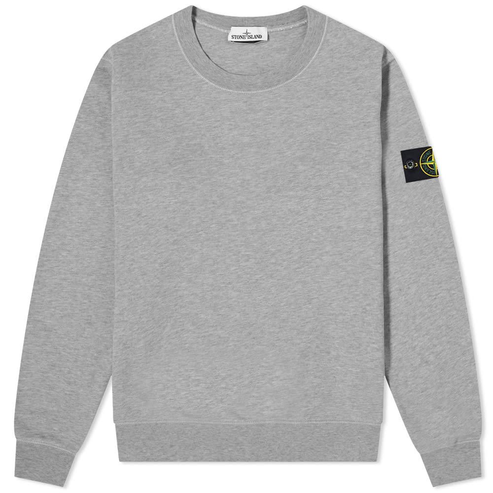 Stone Island Crewneck Sweatshirt Light Grey Melange - Urban Menswear