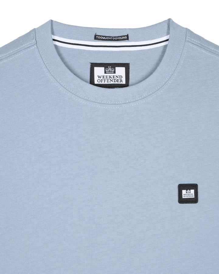 Weekend Offender Cannon Beach T-Shirt Slate Blue - Urban Menswear