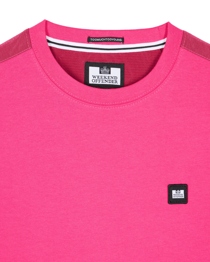 Weekend Offender Garcia T-Shirt Magenta - Urban Menswear