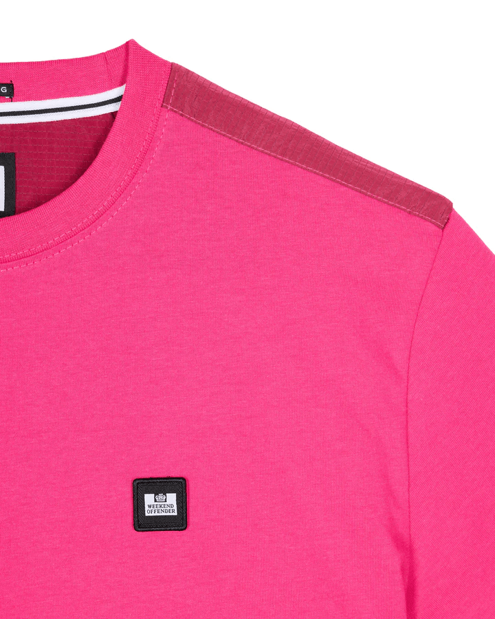 Weekend Offender Garcia T-Shirt Magenta - Urban Menswear