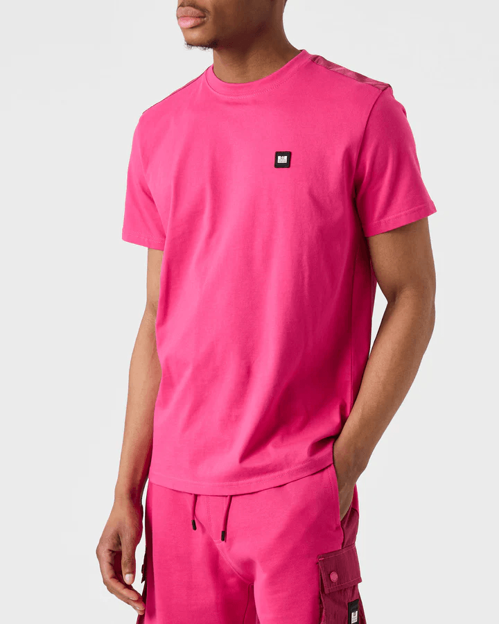 Weekend Offender Garcia T-Shirt Magenta - Urban Menswear