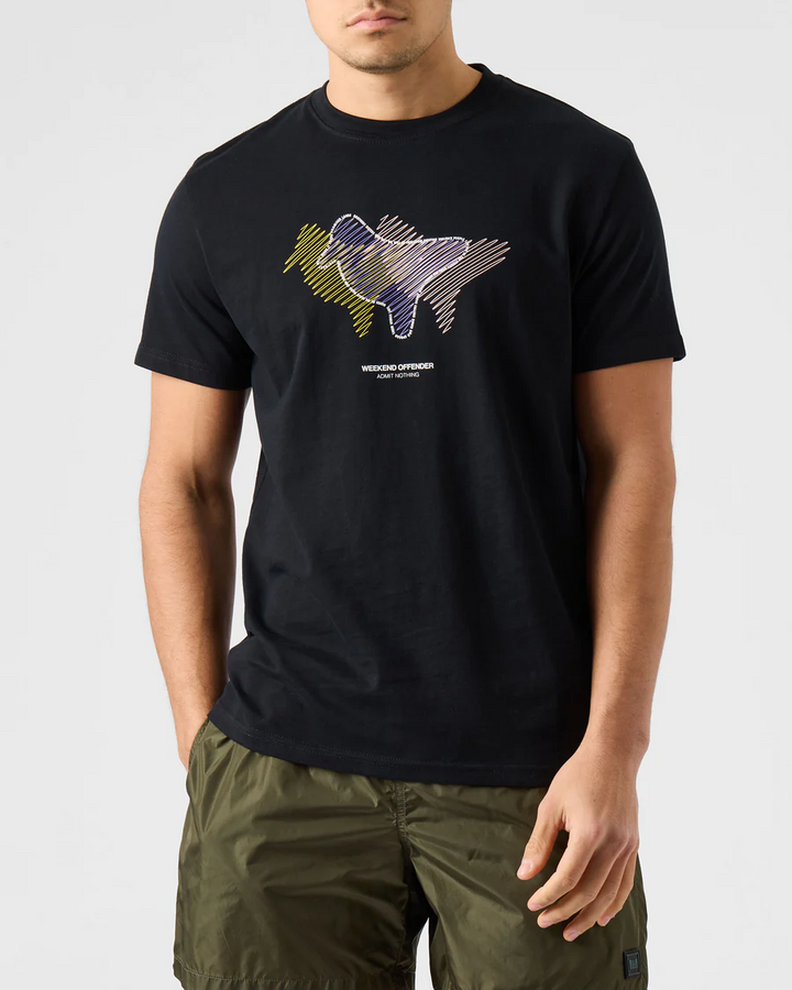 Weekend Offender Gabe T-Shirt Black - Urban Menswear