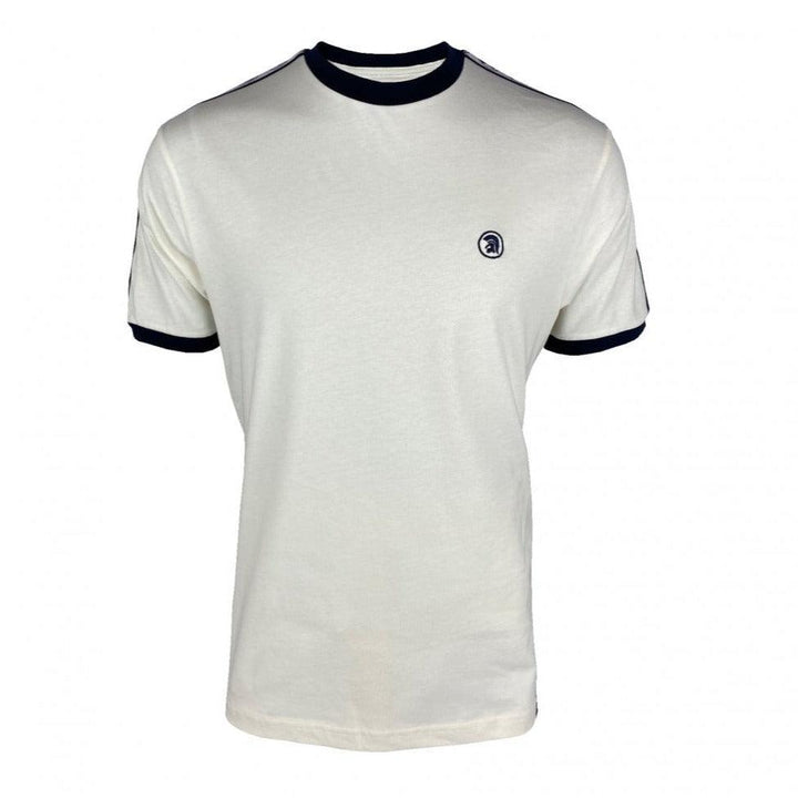 Trojan Taped Sleeve T-Shirt Ecru - Urban Menswear