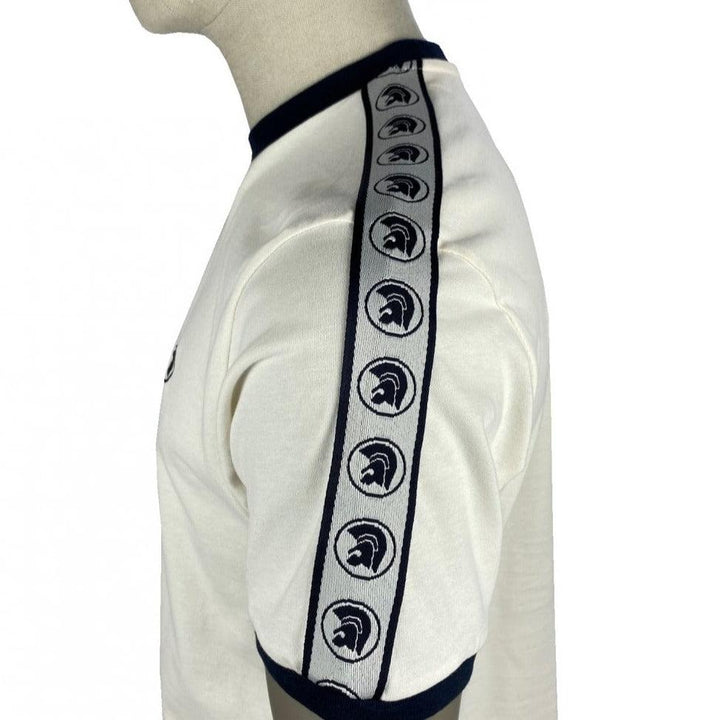 Trojan Taped Sleeve T-Shirt Ecru - Urban Menswear