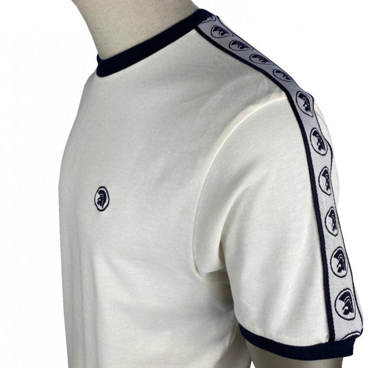 Trojan Taped Sleeve T-Shirt Ecru - Urban Menswear