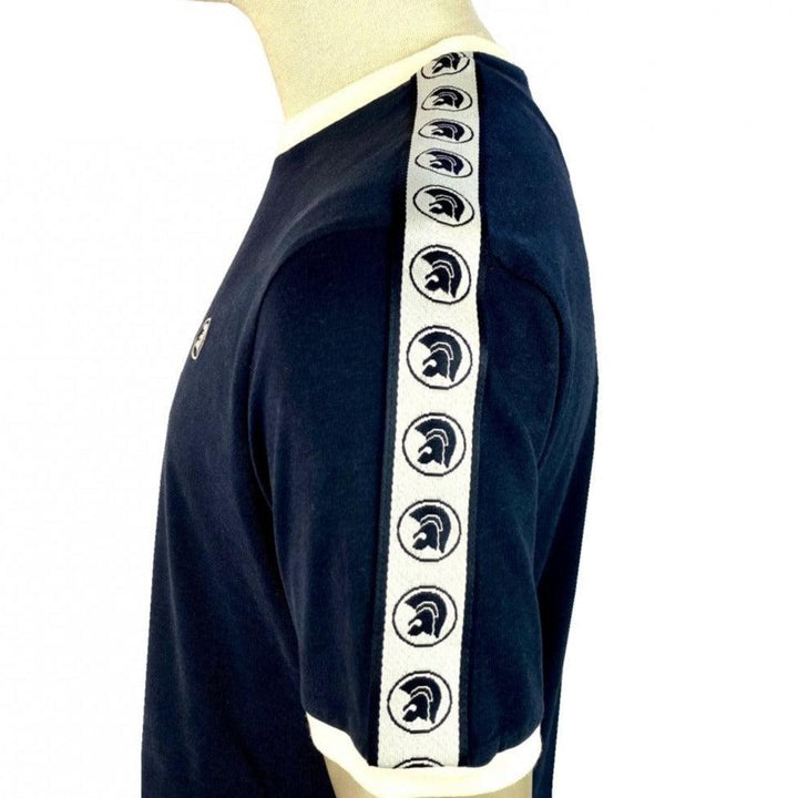 Trojan Taped Sleeve T-Shirt Navy - Urban Menswear