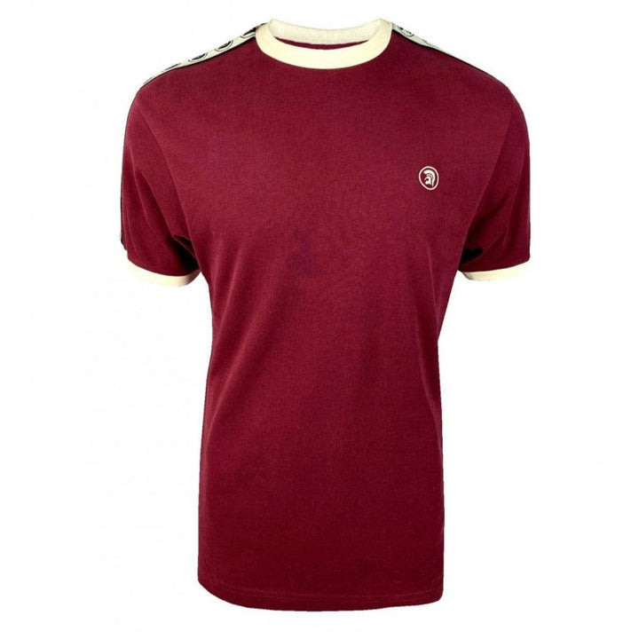 Trojan Taped Sleeve T-Shirt Port - Urban Menswear