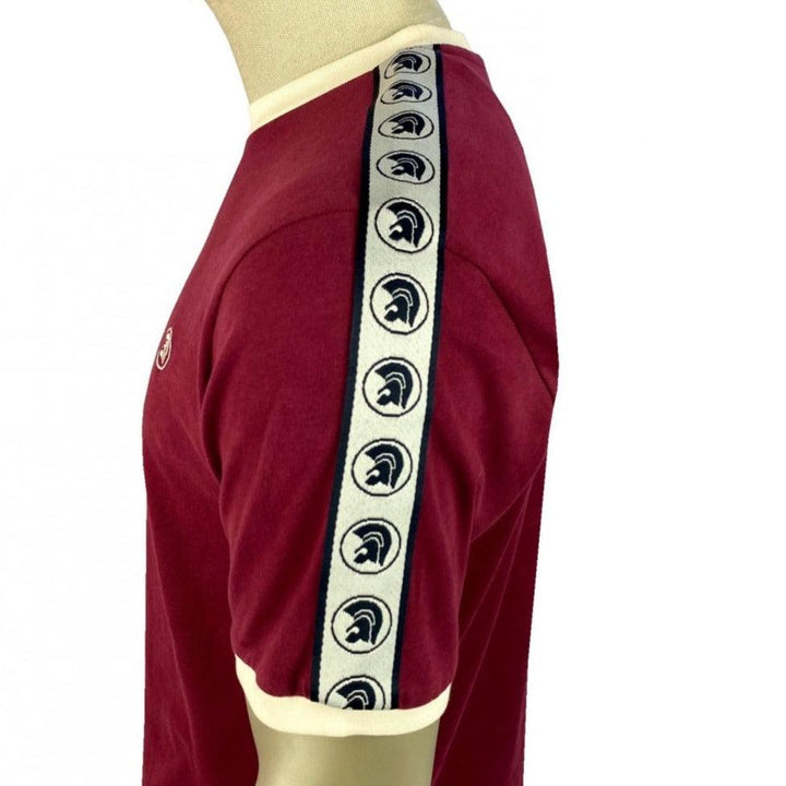 Trojan Taped Sleeve T-Shirt Port - Urban Menswear