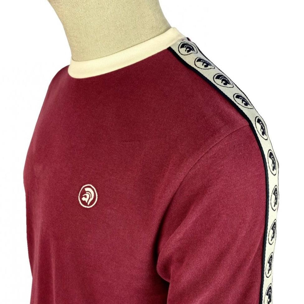 Trojan Taped Sleeve T-Shirt Port - Urban Menswear