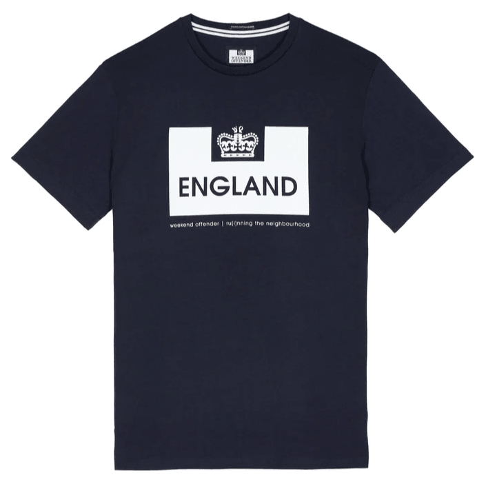 Weekend Offender England T-Shirt Navy - Urban Menswear