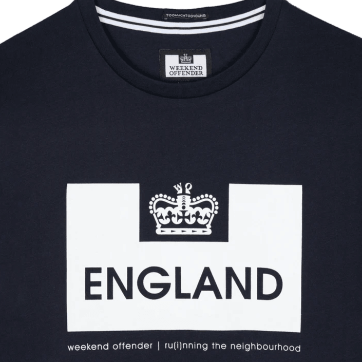 Weekend Offender England T-Shirt Navy - Urban Menswear