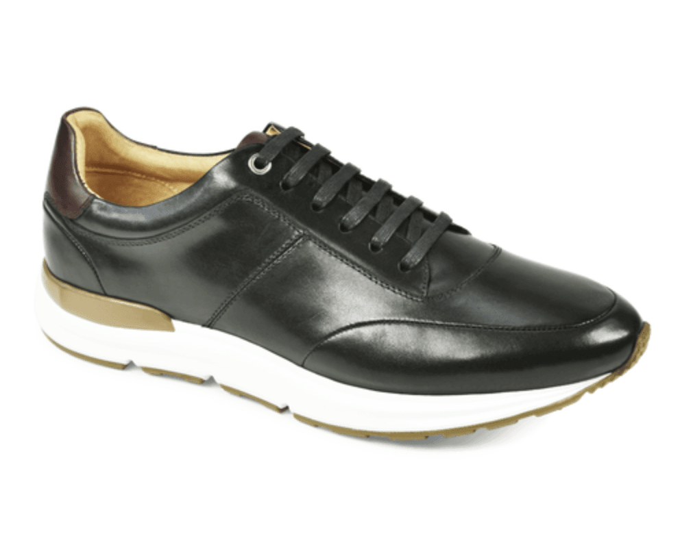 Azor la Mode Calabria Black Leather Trainers - Urban Menswear