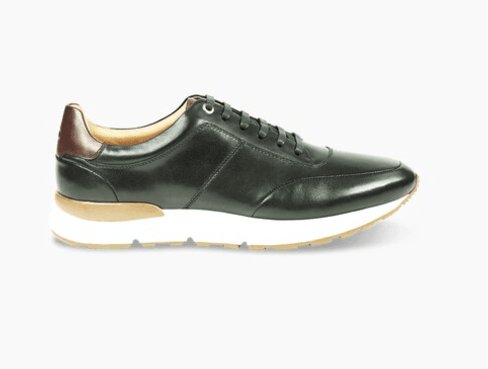 Azor la Mode Calabria Black Leather Trainers - Urban Menswear
