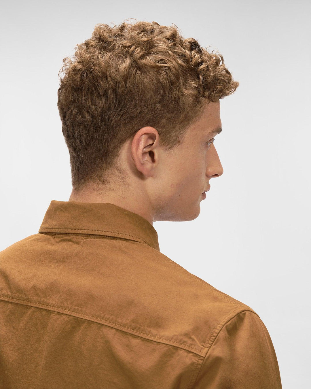 CP Company Zip Lens Overshirt Bronze - Urban Menswear