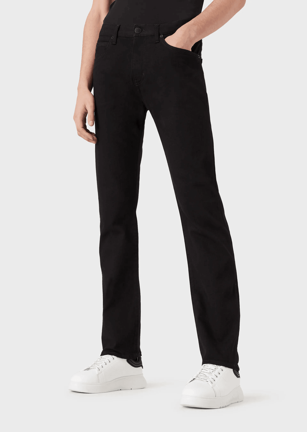 Emporio Armani Jeans J45 Regular Fit Black - Urban Menswear