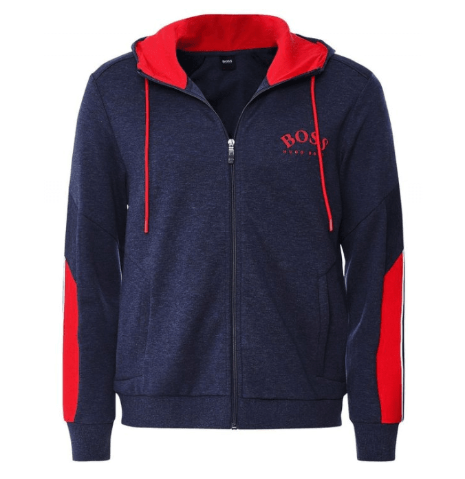 Hugo Boss Navy Hooded Sweatshirt - Urban Menswear