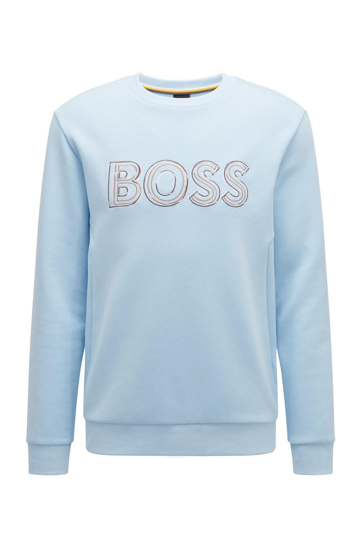 Hugo Boss Salbo Sweatshirt Sky Blue - Urban Menswear