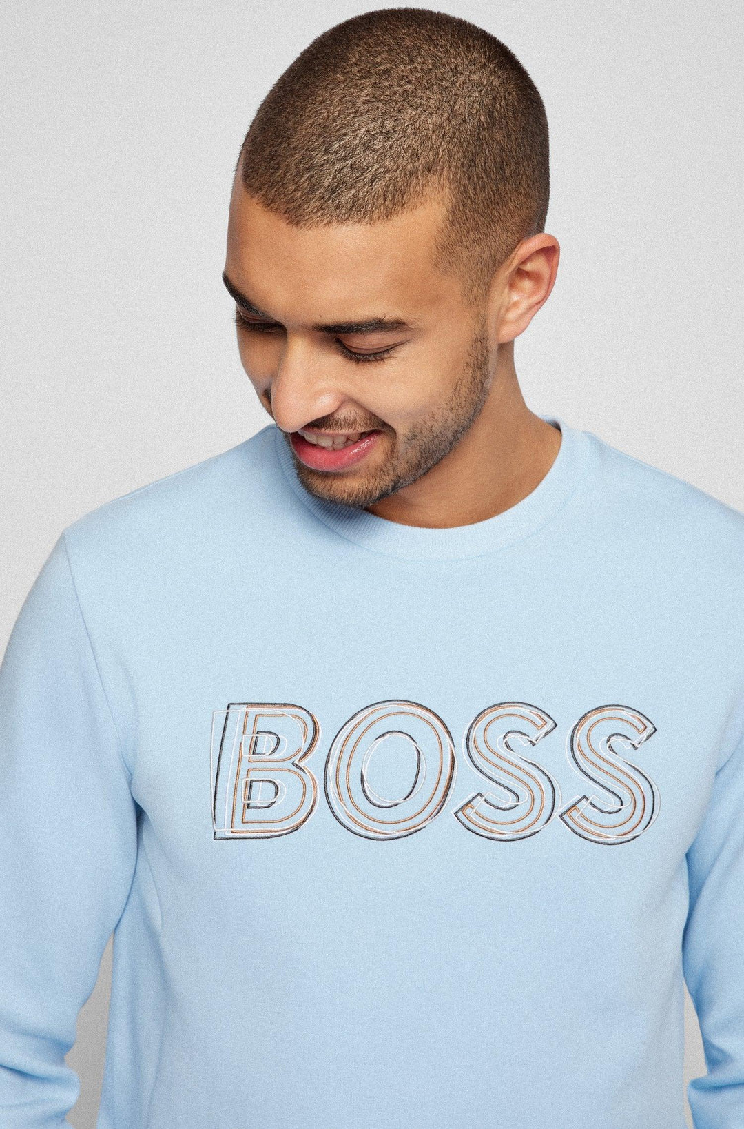 Hugo Boss Salbo Sweatshirt Sky Blue - Urban Menswear