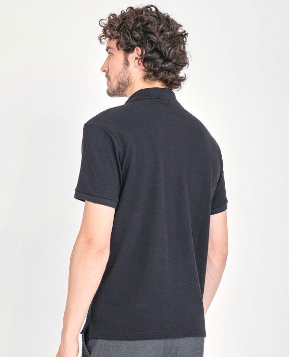 Paul & Shark Short Sleeve Badge Polo Shirt Black - Urban Menswear