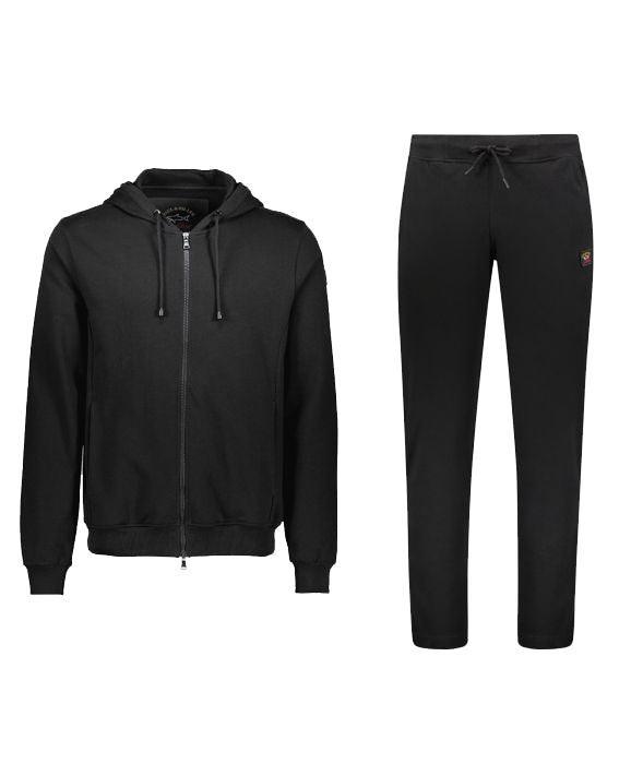 Paul & Shark Zip Hoodie Tracksuit Black - Urban Menswear