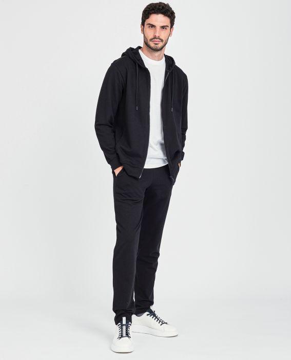 Paul & Shark Zip Hoodie Tracksuit Black - Urban Menswear