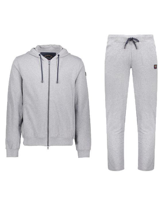 Paul & Shark Zip Hoodie Tracksuit Grey - Urban Menswear