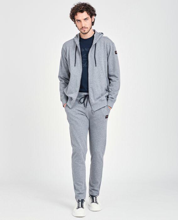 Paul & Shark Zip Hoodie Tracksuit Grey - Urban Menswear
