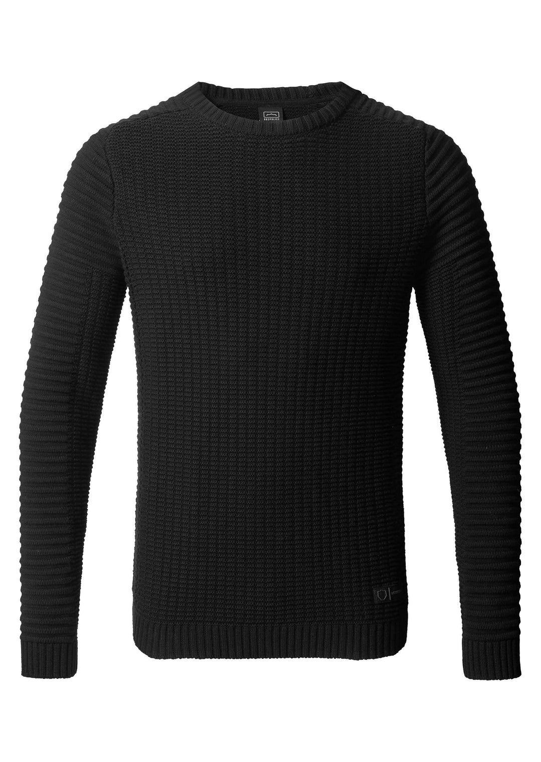 Police Carson Knitted Jumper Black - Urban Menswear