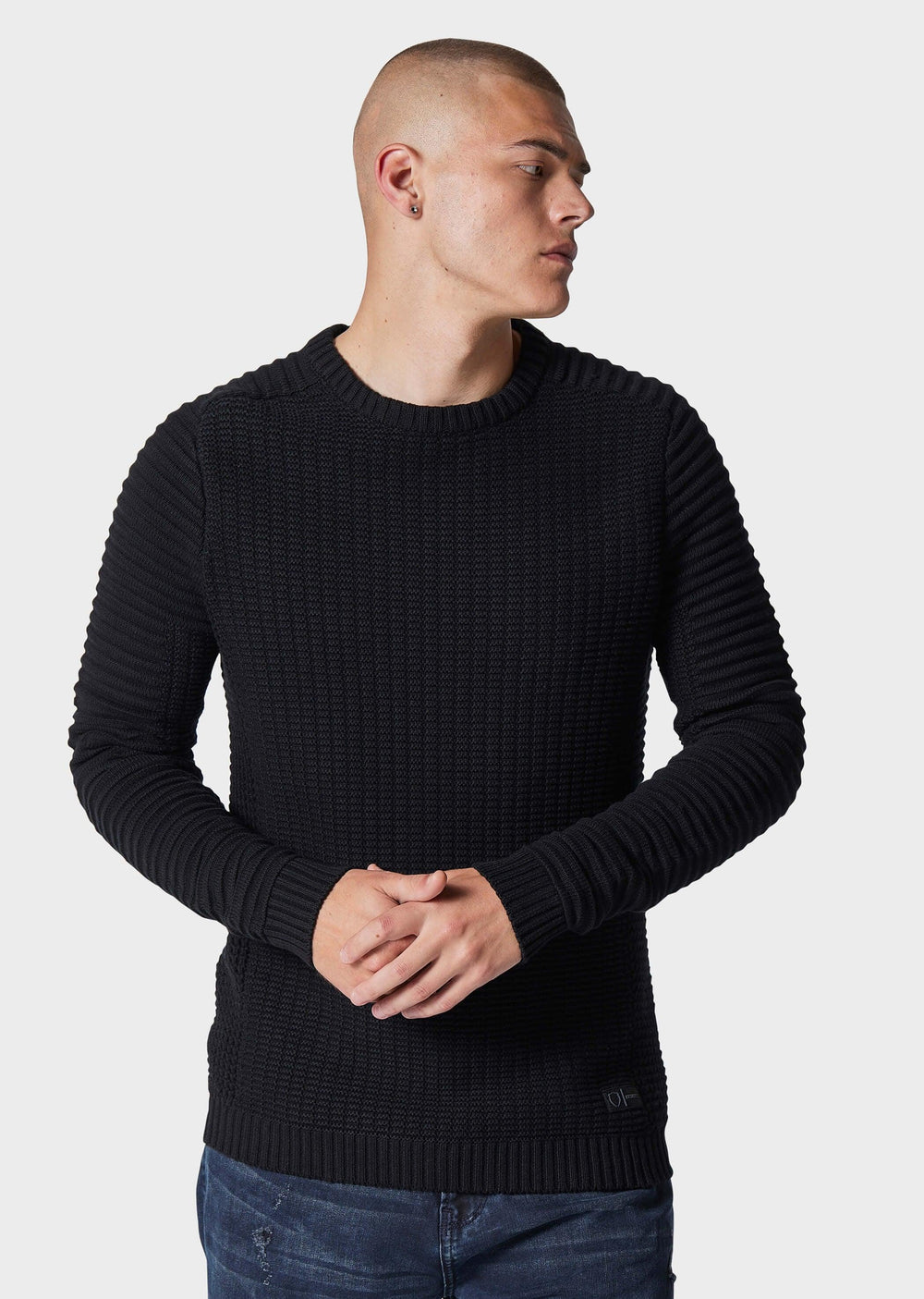 Police Carson Knitted Jumper Black - Urban Menswear