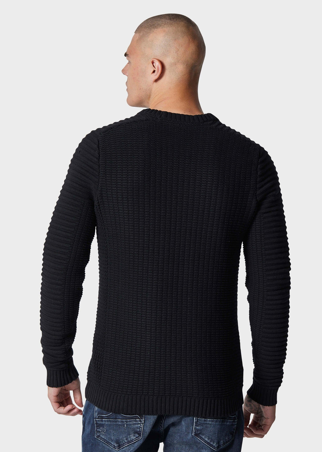 Police Carson Knitted Jumper Black - Urban Menswear