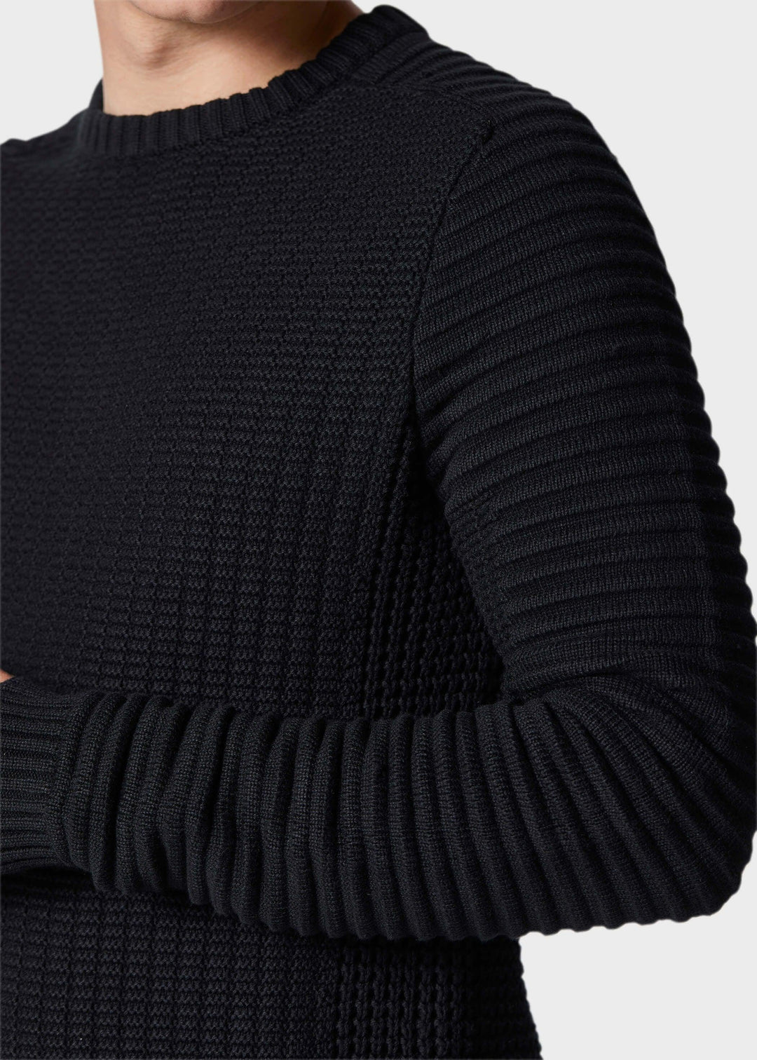 Police Carson Knitted Jumper Black - Urban Menswear